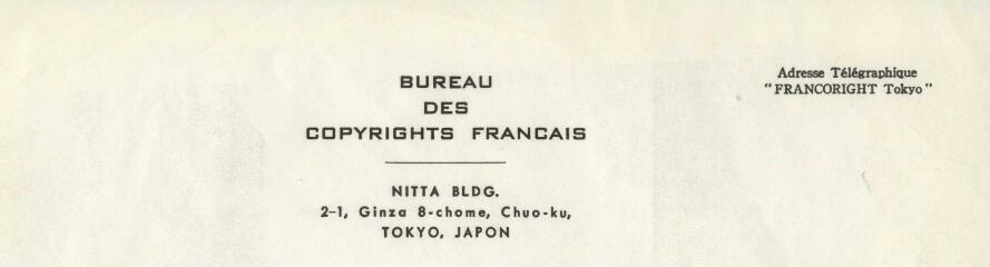 1 vue  - Bureau des Copyrights français (Tokyo) (ouvre la visionneuse)