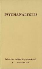 1 vue  - Collège de psychanalystes (1980-) (ouvre la visionneuse)
